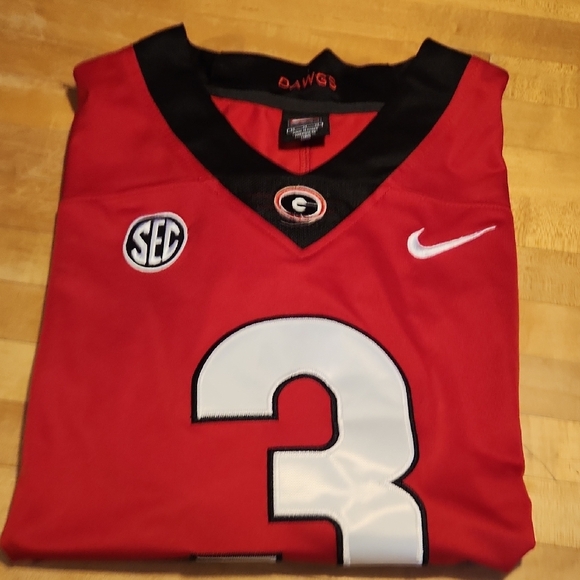 University Of Georgia Nike Red Jersey with Number 3 Gurley II Sewn On Letters - Picture 5 of 5